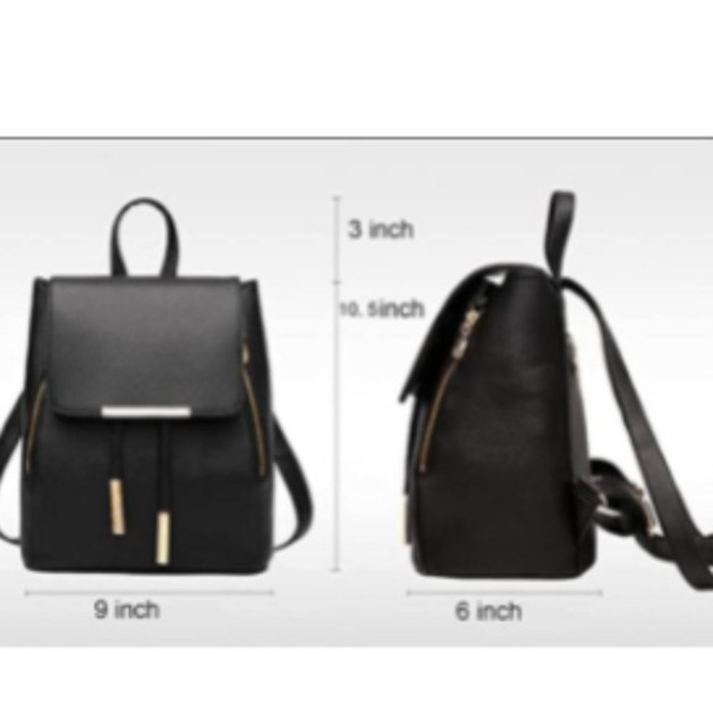 Cute Anti-theft PU Leather Backpack Purse for Women - Picture 2 of 6